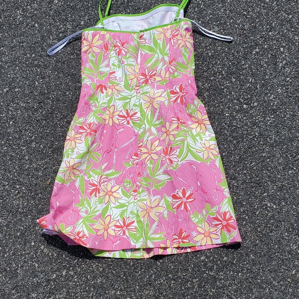 Lilly Pulitzer spaghetti floral elephants sundress